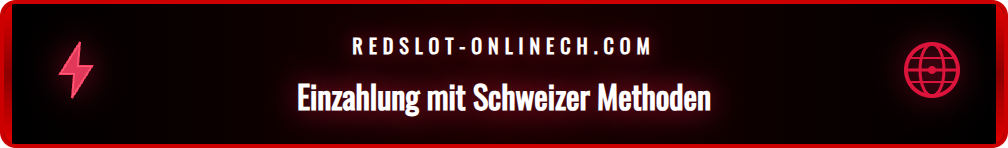 Screenshot der Einzahlungsseite bei Redslot mit TWINT und PostFinance.