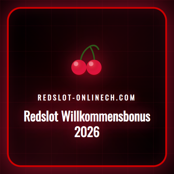 Eine Grafik, die den Redslot Willkommensbonus 2026 illustriert.